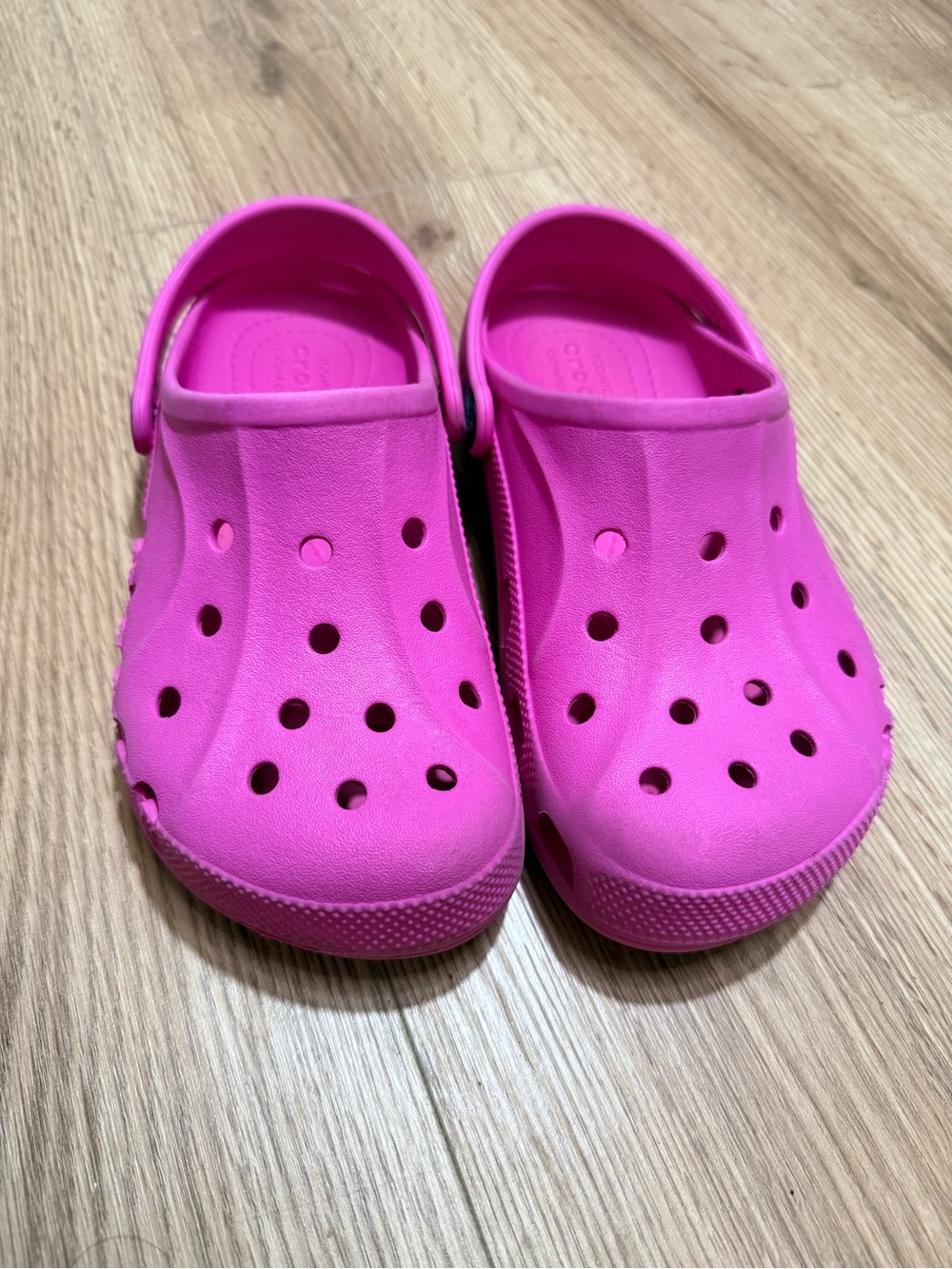 Crocs Baya Clogs Kids J3 Pink Slip On Water Shoes Girls Sandals Junior 3